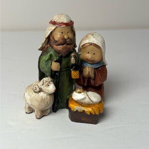 Miniature Resin Nativity Scene Figurine Set